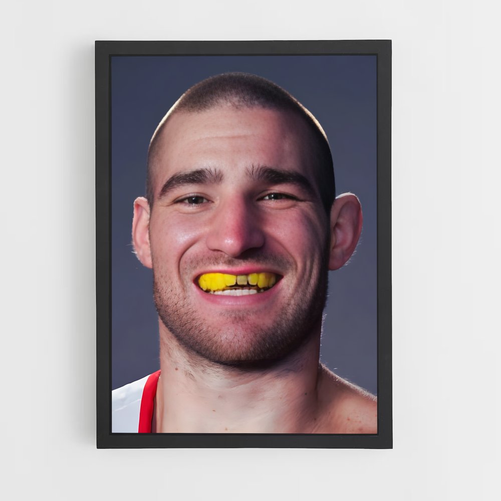 Poster Le Guerrier Au Anneau Jaune – affiche MMA (vue 2)